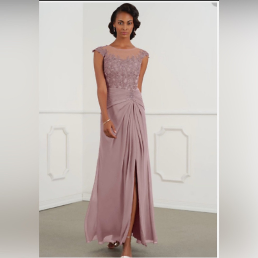 AZAZIE NWT "Libby" Mother/Aunt of the Bride Dusty Rose Bridesmaid/Prom Dress 6 - Picture 2 of 16